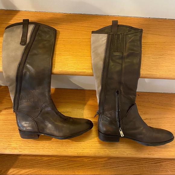 SAM EDELMAN Pateice brown leather riding boots - Picture 1 of 7